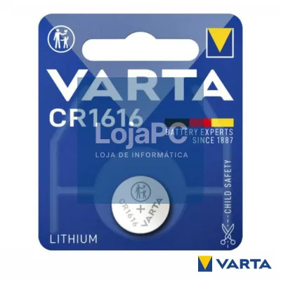 Pilha Lithium Botão CR1616 3V Blister VARTA