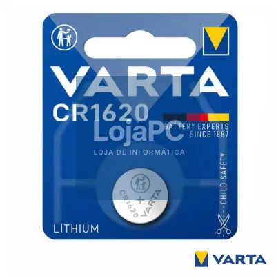 Pilha Lithium Botão CR1620 3V Blister VARTA