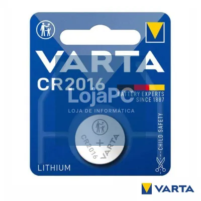 Pilha Lithium Botão CR2016 3V Blister VARTA