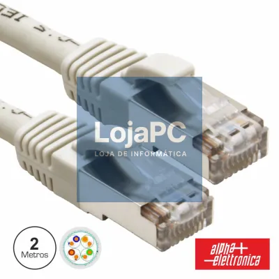 CABO FTP CAT6E 2M CINZENTO