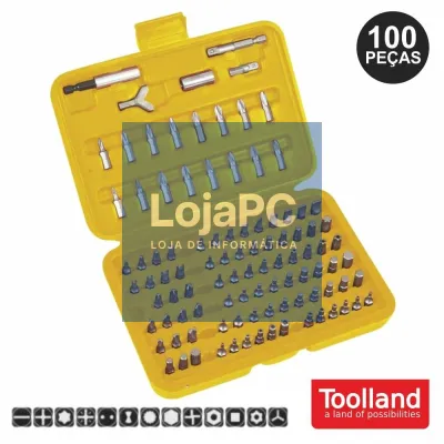 CONJUNTO DE 100 PONTAS P/ ELECTRÓNICA TOOLLAND