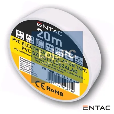 Fita Isoladora Branco 20M ENTAC