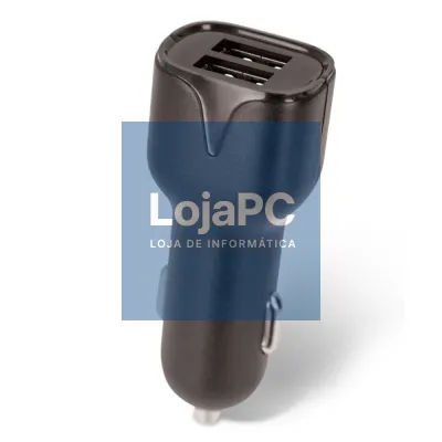 Adaptador Ficha Isqueiro 12V/24V / 2 USB 5v 2.4A Preto