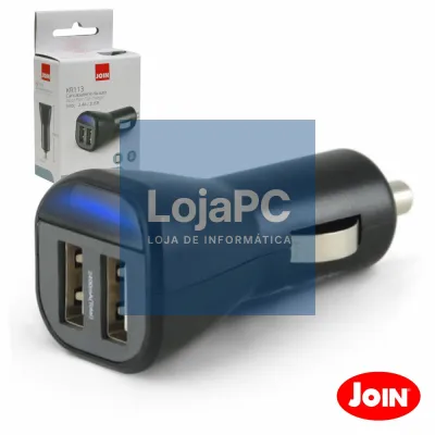ADAPTADOR FICHA ISQUEIRO 12V/24V / 2 USB 5V 2.4A JOIN