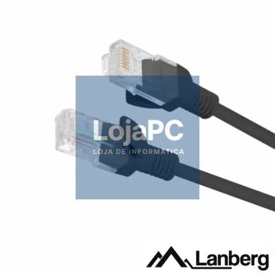 Cabo De Rede U/UTP CAT6 1m Preto LANBERG
