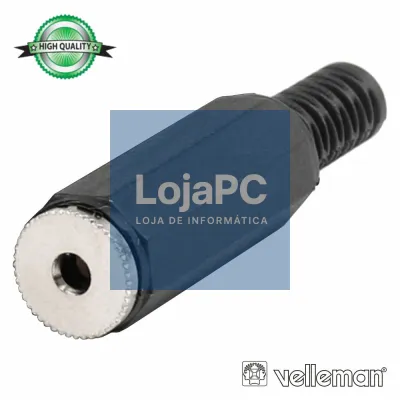 FICHA JACK FÊMEA PLÁSTICO PRETA 2.5MM ST