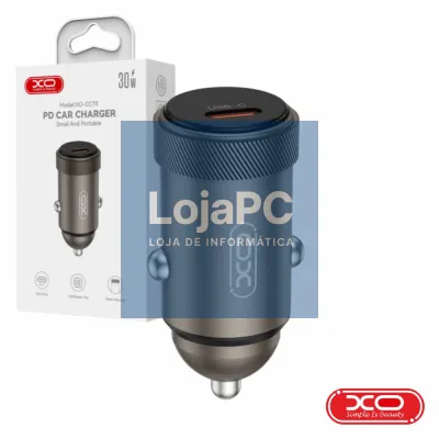 Adaptador Isqueiro USB-C PD 30W 3A Preto XO
