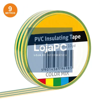 FITA ISOLADORA VERDE/AMARELO 9M