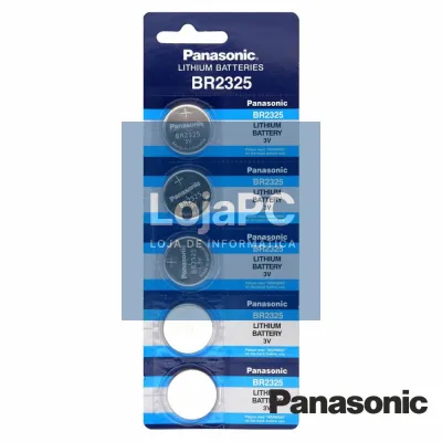 Pilha Lítio Botão BR2325 3V 5x PANASONIC