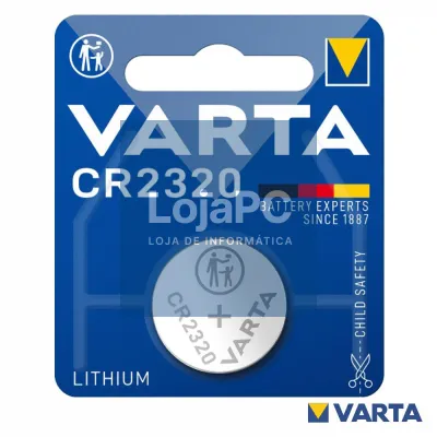 Pilha Lithium Botão CR2320 3V Blister VARTA