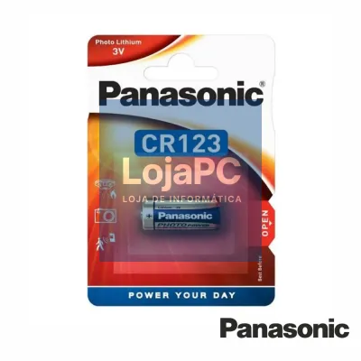 PILHA LITHIUM CR123A 3V 1300MA PANASONIC