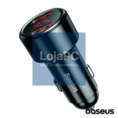 Adaptador Isqueiro PPS 2xUSB-A QC3.0 45W 6A BASEUS