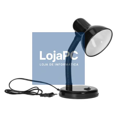 Candeeiro Secretária E27 10W IP20 Preto VIRONE
