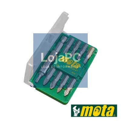 Conjunto de Bits 9x 1/4" 25mm + Adaptador MOTA