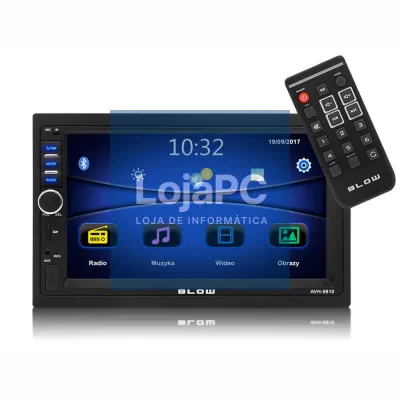 Auto-Rádio 2DIN 7" Mp3 50Wx4 C/ BT/FM/AUX/SD/USB