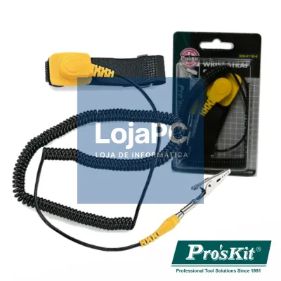 PULSEIRA ANTI-ESTÁTICA PRETA E AMARELA PROSKIT