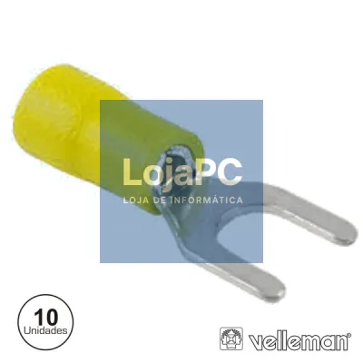 TERMINAL FORQUILHA ISOLADO 5.3MM 10X AMARELO BLISTER