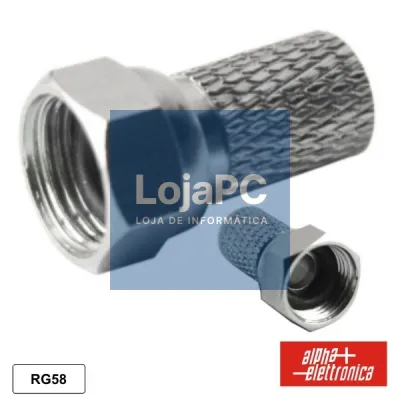 FICHA F FÊMEA NIQUELADA P/ CABO 5.5MM RG58