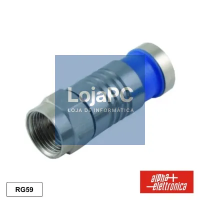 FICHA F MACHO COMPRESSÃO P/ CABO 6.1MM RG59