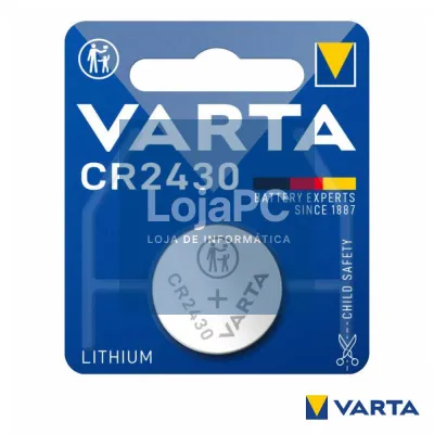 Pilha Lithium Botão CR2430 3V Blister VARTA