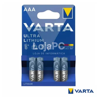 Pilha Lithium LR3/AAA 1.5V 4x Blister VARTA