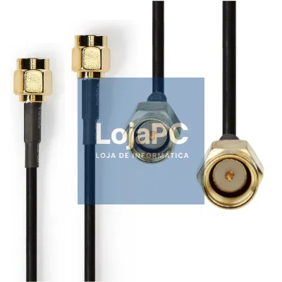 Cabo de Antena SMA Macho - SMA Macho 2.0 m Preto NEDIS