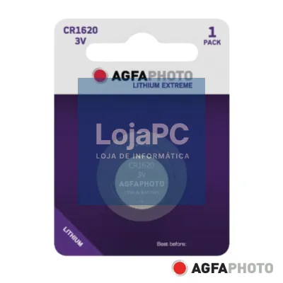 Pilha Lithium Botão CR1620 3V 1x Blister AGFAPHOTO