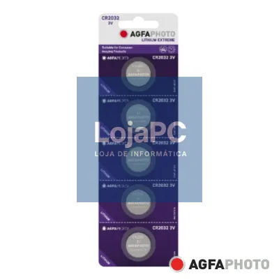 Pilha Lithium Botão CR2032 3V 5x Blister AGFAPHOTO