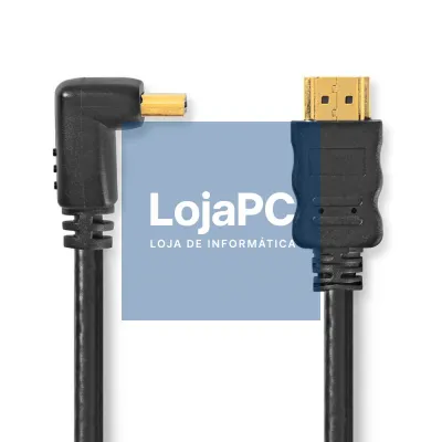 Cabo HDMI Dourado Macho / Macho 2.0 4K Preto 1.5m 90º