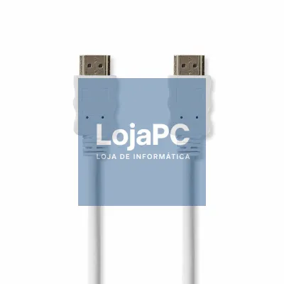 Cabo HDMI Dourado Macho / HDMI Macho Branco 2m