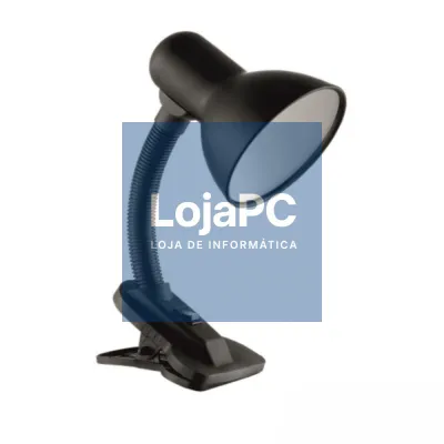 Candeeiro Secretária 1xE27 40W C/ Mola Preto ORNO