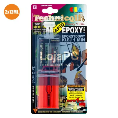 COLA EPÓXI SECAGEM RÁPIDA TRANSPARENTE 24ML