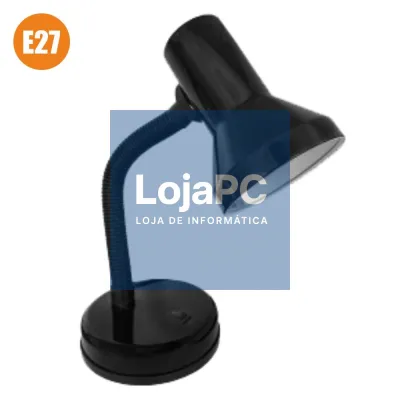 CANDEEIRO MESA E27 60W PRETO