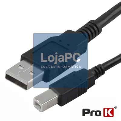 CABO USB-A 2.0 MACHO / USB-B MACHO 0.75M PROK