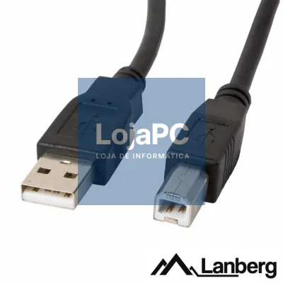 Cabo USB-A 2.0 Macho / USB-B Macho 3m LANBERG