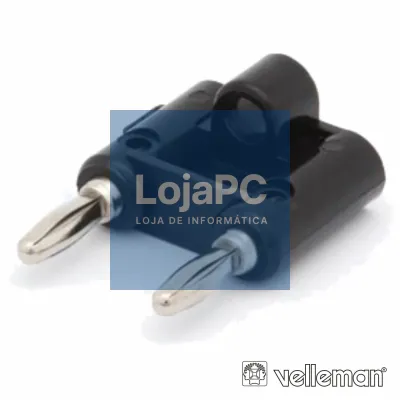 FICHA BANANA DUPLA 7MM PRETA VELLEMAN