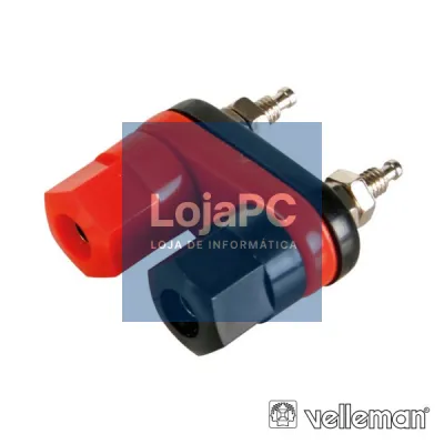 BORNE DUPLO VERMELHO/PRETO CONECTORES