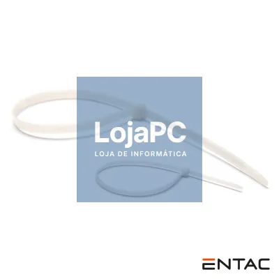 Conjunto 50 Braçadeiras Nylon 2.5x100mm Branco ENTAC