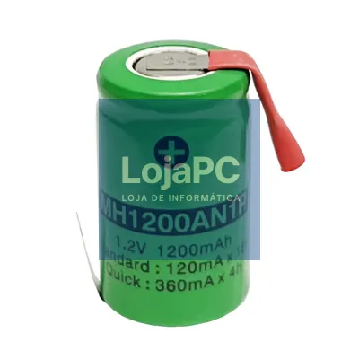 Pilha Lítio 2/3AF 1.2V 1200mAh C/ Patilhas