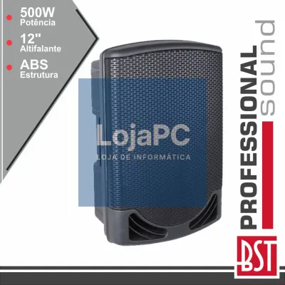 COLUNA AMPLIFICADA PRO 12" 500Wmáx ABS BST