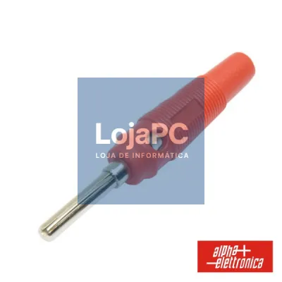 FICHA BANANA 4MM VERMELHA