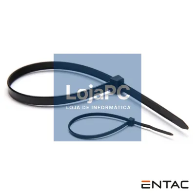 Conjunto 50 Braçadeiras Nylon 2.5x100mm Preto ENTAC