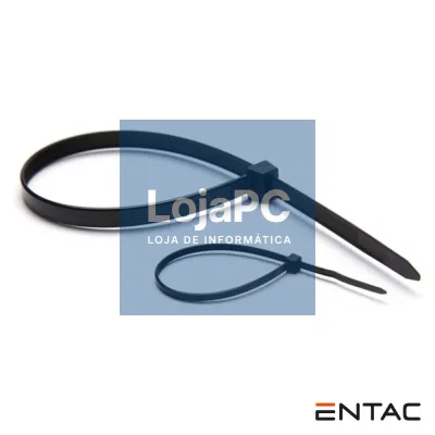 Conjunto 50 Braçadeiras Nylon 3.6x200mm Preto ENTAC