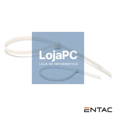Conjunto 50 Braçadeiras Nylon 7.6x370mm Branco ENTAC