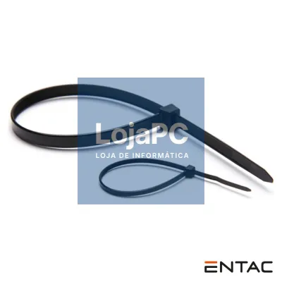 Conjunto 50 Braçadeiras Nylon 2.5x200mm Preto ENTAC