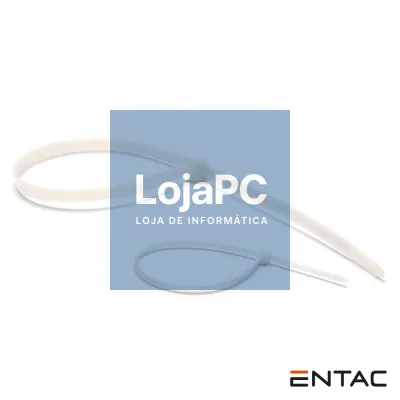 Conjunto 50 Braçadeiras Nylon 3.6x100mm Branco ENTAC