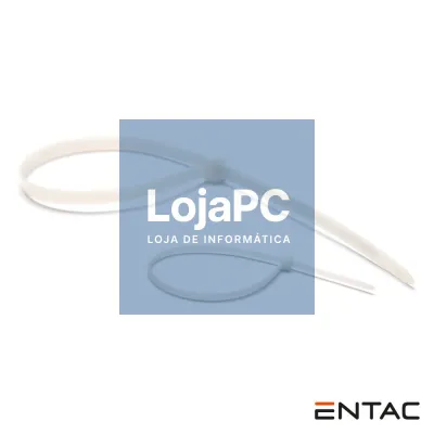 Conjunto 50 Braçadeiras Nylon 4.8x200mm Branco ENTAC