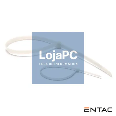 Conjunto 50 Braçadeiras Nylon 4.8x300mm Branco ENTAC