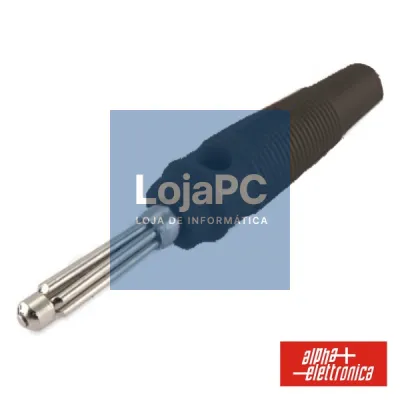 FICHA BANANA 4MM MACHO PRETA