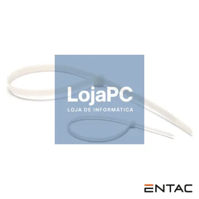 Conjunto 50 Braçadeiras Nylon 2.5x200mm Branco ENTAC